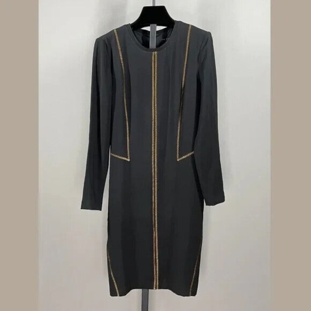 NEW Rag & Bone Black Copper Raj Cocktail Dress Womens 6